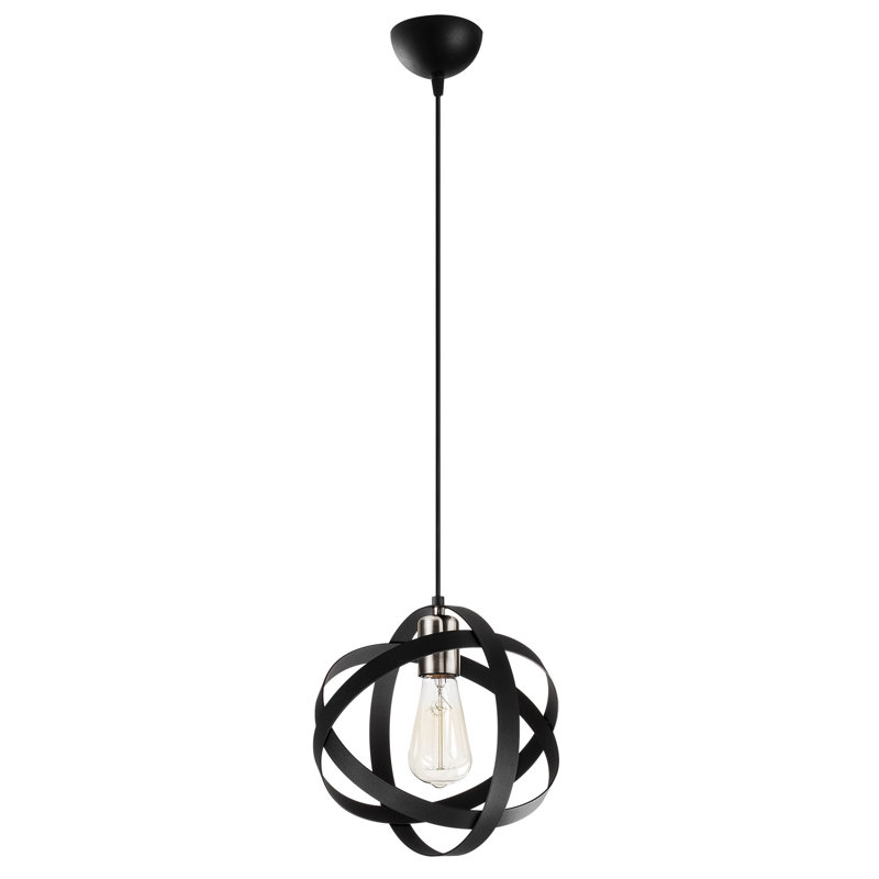Luminaire suspendu géométrique 1 lumière Kason, Noir / antique, 1 lumière