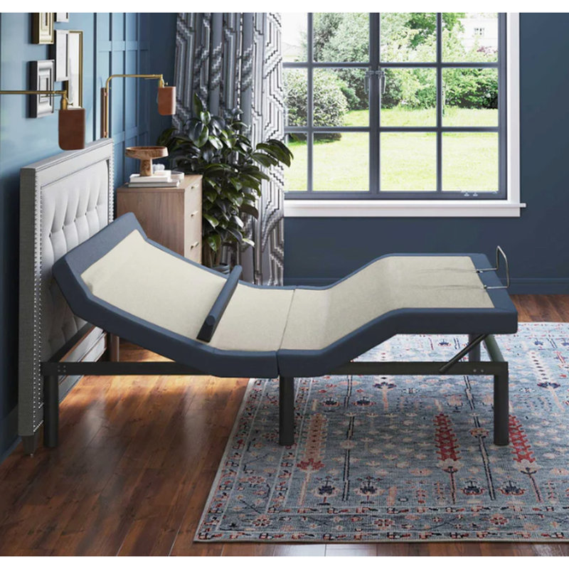 Os65 Adjustable Bed Base: Lumbar Position, 3-Level Massage, Programmable Twin Xl Bed: 31 Legs, No Box Spring Required