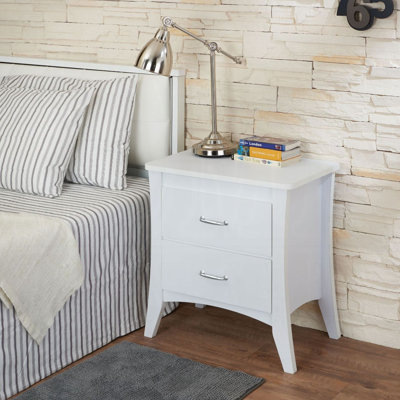 Benen 2-Drawer Nightstand in White