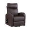 Fauteuil inclinable électrique brun en cuir synthétique-772663259