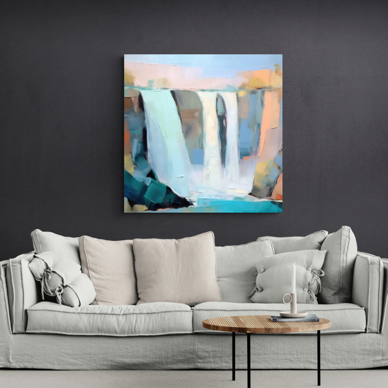 "Chutes d'eau 1" sur toile, H 24 po x l 24 po