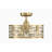  Klout 22 inch Indoor Ceiling Fandelier with LED Light Kit and Remote Control - Satin Brass with Clear blades-57864132