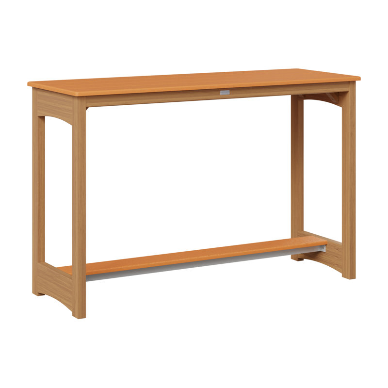 Table de bar Berlin Gardens, 38.5" H x 60" W x 22" D, Teck naturel, Orange mangue
