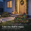 Pre-lit Fan-Shaped Outdoor Christmas Tree with Metal Stake, 68*68*45cm