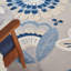 Tapis intérieur / extérieur bleu / gris / ivoire à motif floral Adamo-1183806198