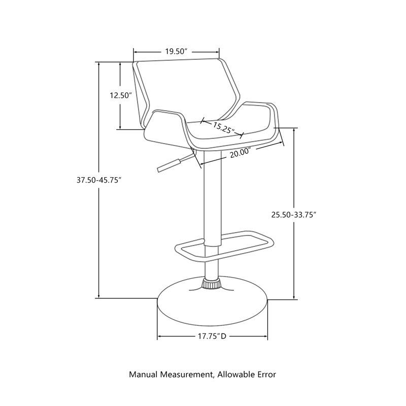 Tabouret de bar Gabby, Gris