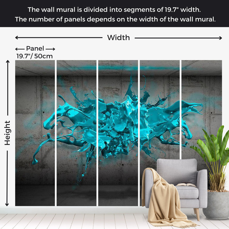 Murale Aramais, Bleu, L 96 po x l 137 po