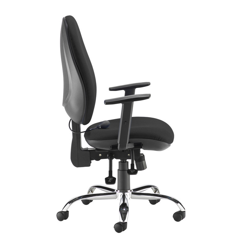 24hr Ergonomic Asynchro Task Chair, Black 