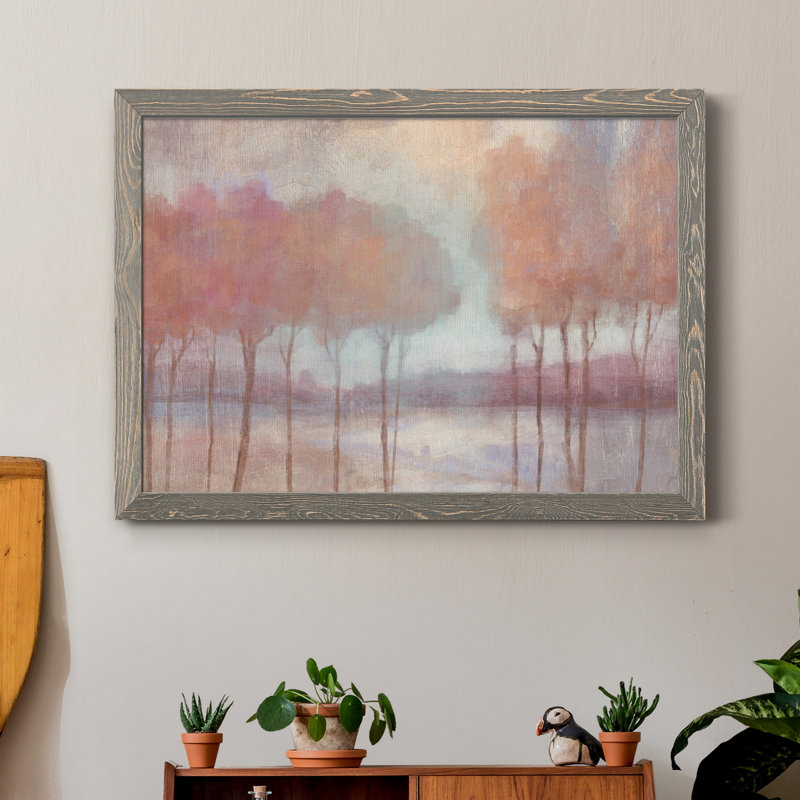 «Blush Trees», reproduction d'art sur toile encadrée, H 31,5 po x l 23,5 po x P 1,5 po, Grey