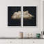 "Moody" noir pastel abstrait nuage minimaliste moderne, art mural 2 pièces-98126383-98126381