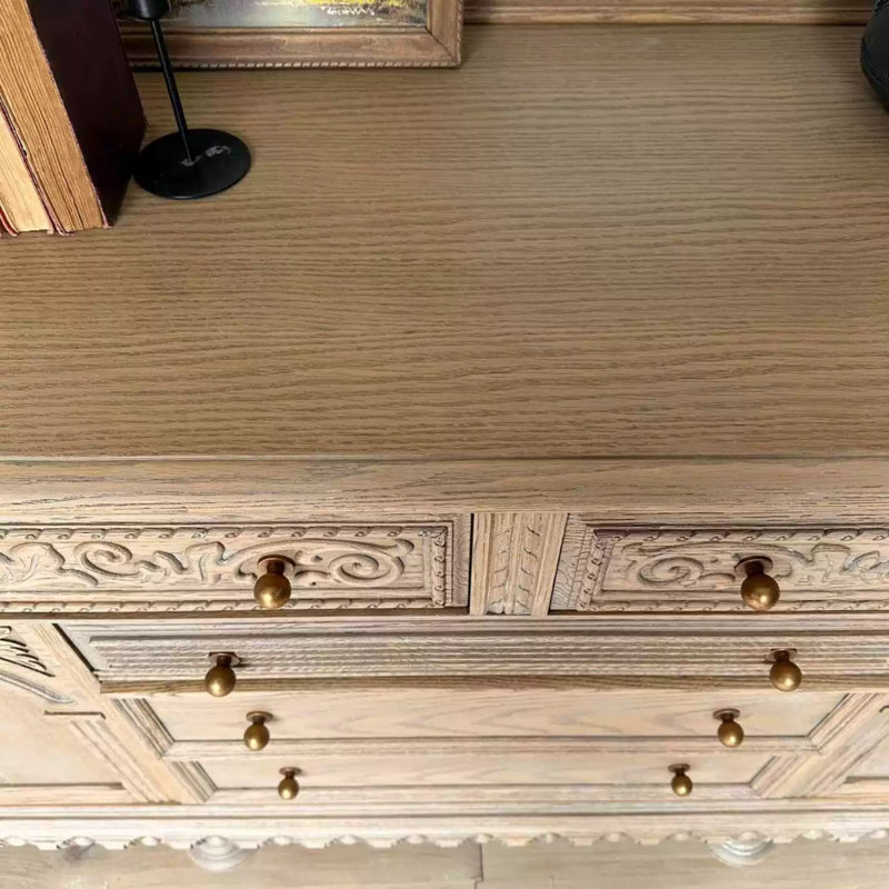 Buffet en bois de chêne massif de 61,02 po Paez