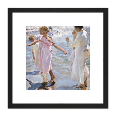 Joaquin Sorolla Y Bastida Time For A Bathe Valencia - Single Picture Frame Painting