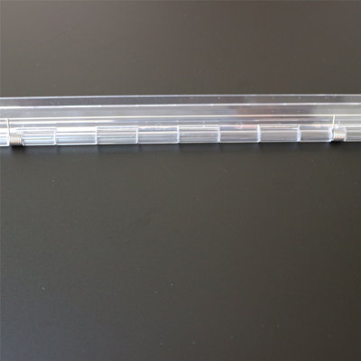 Acrylic Hinge 300mm Clear with 2 Springs, Continuous Acrylic Piano Hinges,