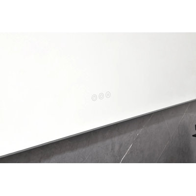 60 x 36 Inch LED Bathroom Vanity Mirror, Aluminum Frame + Glass, 1 Piece, Wall Mount Mirror with Back Light, Anti-Fog, Dimmable & Memory Function