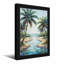 Plantes et fleurs, palmiers tropicaux, voie d'eau, scène de plage-910752933-910752929-910752942
