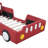 Twin Size Race Car-Shaped Platform Bed with Wheels-1664231528