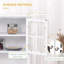Buffet de rangement pour garde-manger avec huche - Porte en verre encadrée, tiroir et espace pour micro-ondes