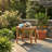 20" W Solid Teak Shower Bench with Storage Shelf, 500lbs Waterproof Spa Stool