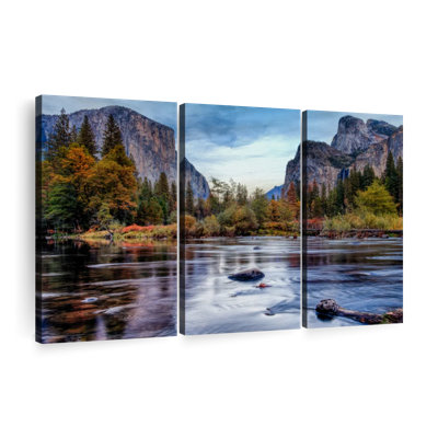 «Yosemite Autumn River», 3 pièces
