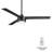 Roto LED 52" 3-Blade LED Ceiling Fan in Coal Black Finish with Coal Black Blades and Etched Lens-128871875