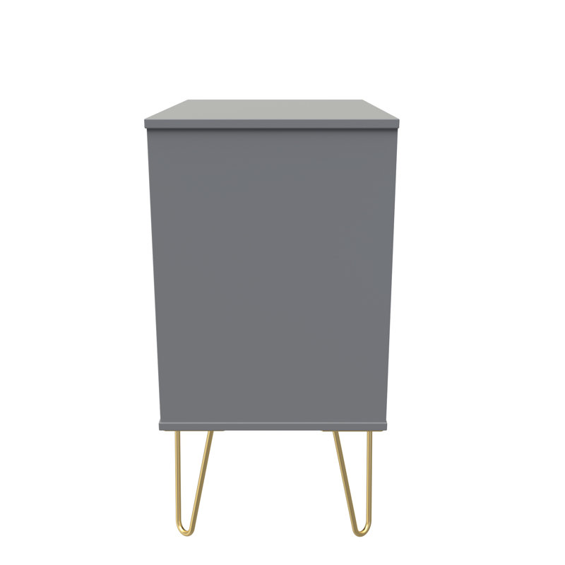 Fully Assembled Anacarina 3 - Drawer Chest of Drawers, Dusk Grey