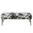 Modern Cowhide Pattern Upholstered Entryway Accent Bench-68825282