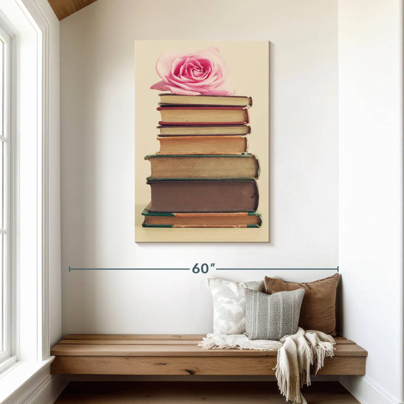 Kerner Rose sur les livres, H 45 po x l 30 po