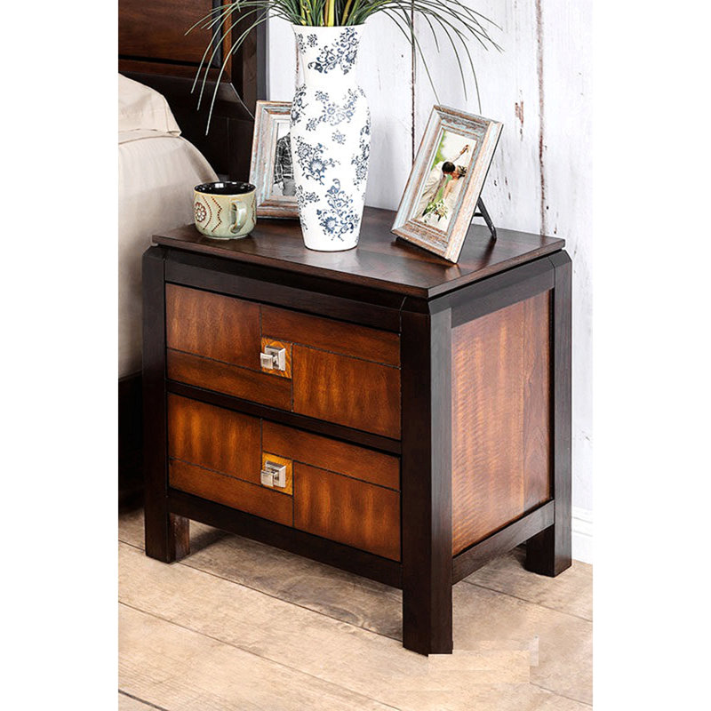 Table de chevet acacia noyer 1pc seulement