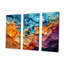 Symphonie orange et bleu goutte à goutte - ensemble d'art mural-1884957507-1884957504