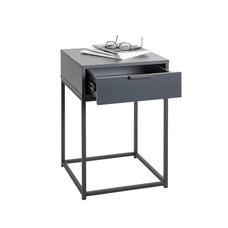 Console End Table with Storage, Anthracite, 60cm H x 40cm W x 40cm D