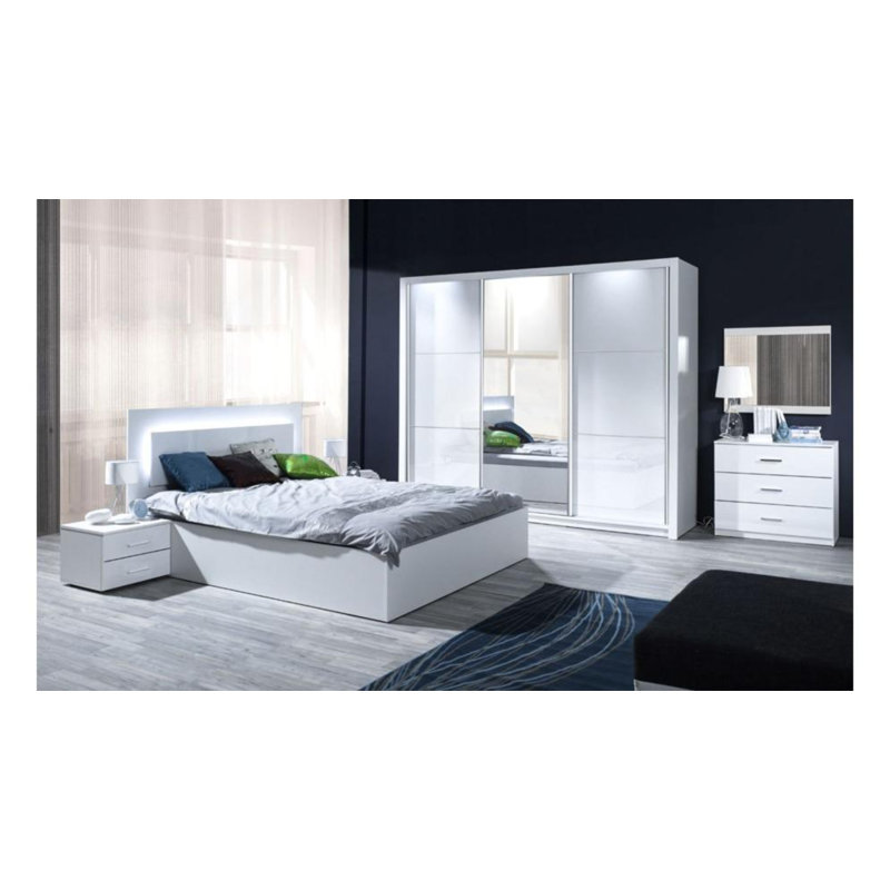 Dobby Wood Flat Wall Mirror