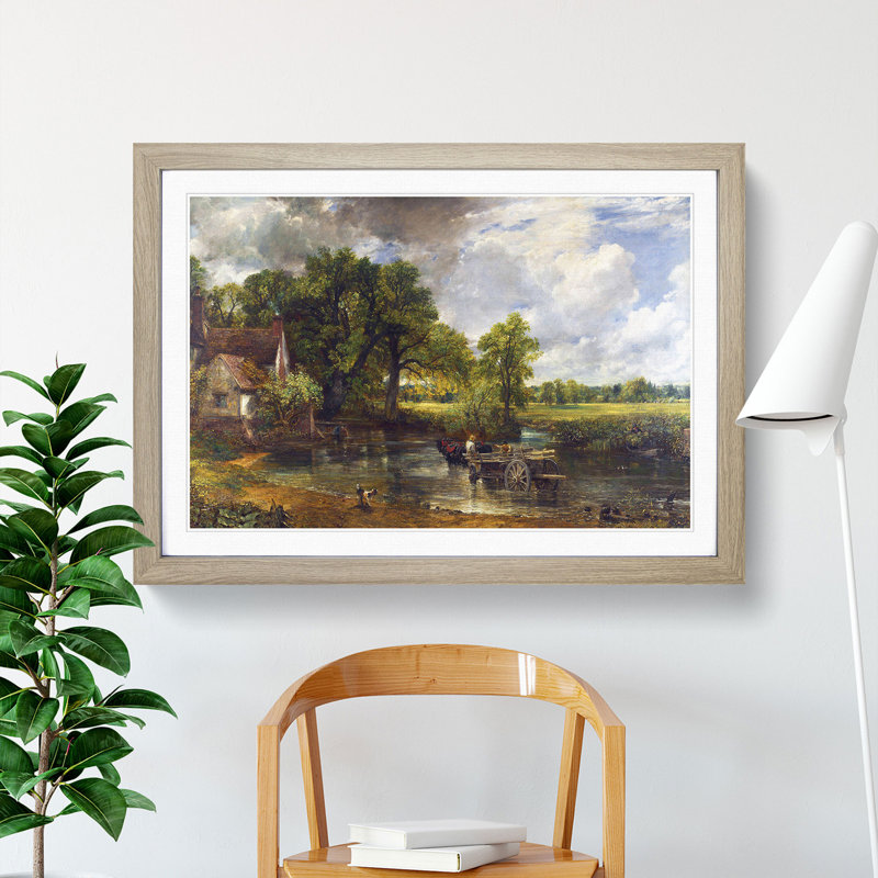 The Hay Wain by John Constable - Picture Frame Painting, Oak, 36cm H x 48cm W x 2cm D