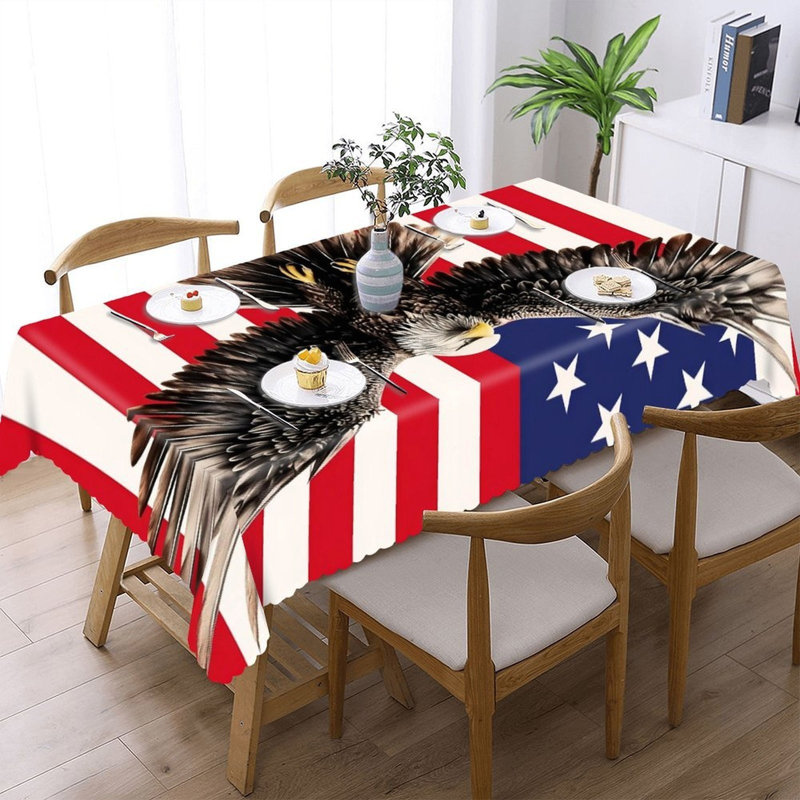 Housse de table avec drapeaux festonnés 60 po x 120 po