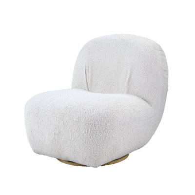 White Swivel Chair - Luxurious Feel Cozy With Supportive Seating Experience
