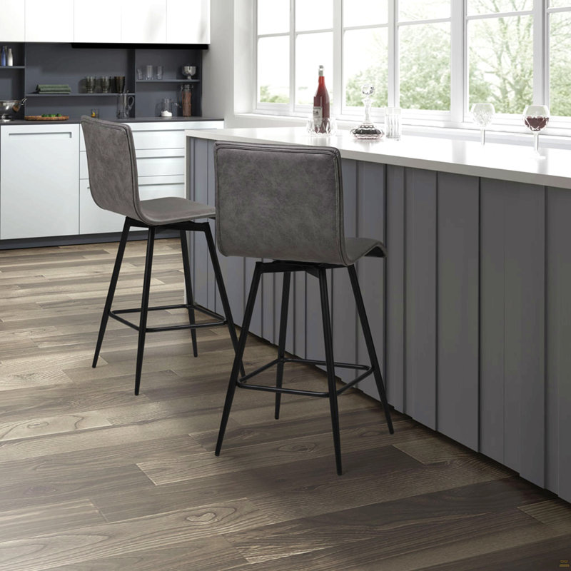 Tabouret de comptoir pivotant en similicuir