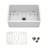Ceramic 30" L x 18" W Rectangular White Single Basin Fireclay Undermount/Drop-In Kitchen Sink with Sink Grid and Strainer