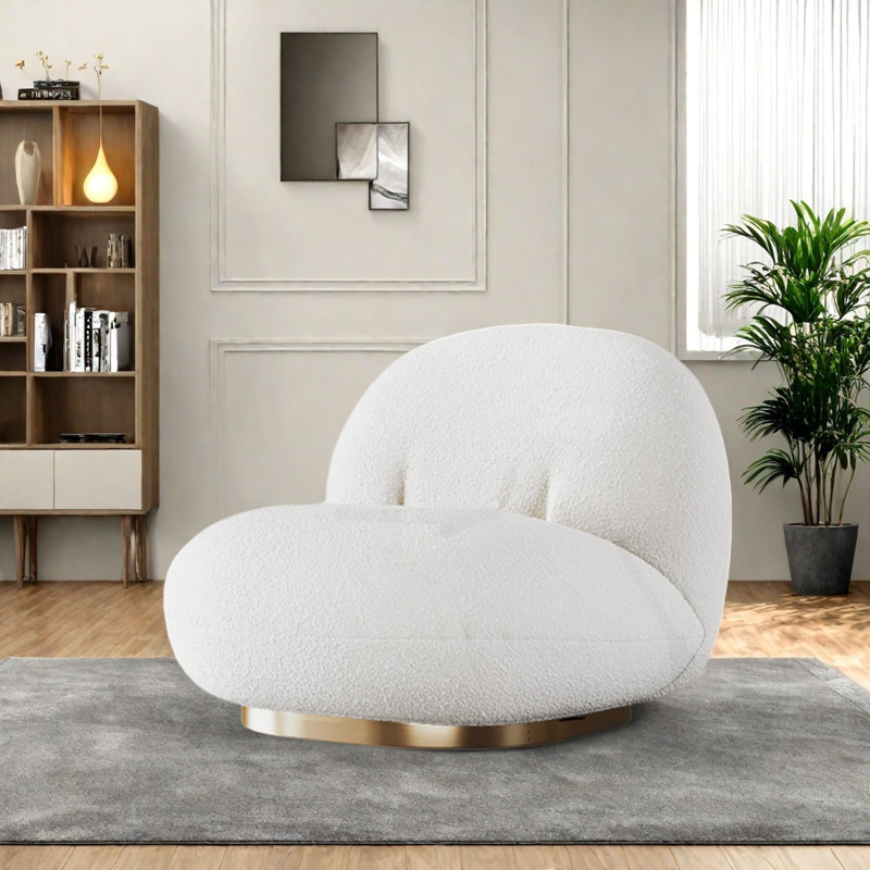360° rotating high-end chair, White