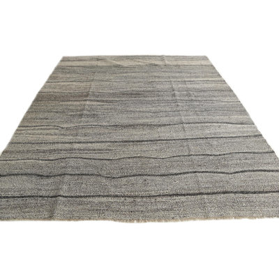 Tapis carré noir et blanc Orta