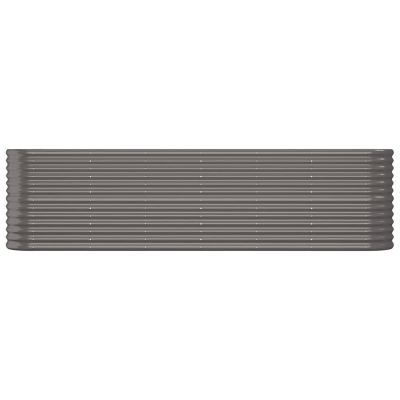 Garden Raised Bed Powder-coated Steel, 68 cm x 260 cm x 40cm, Grey