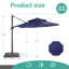 11Ft Double Top Cantilever Umbrella with Base-672021978