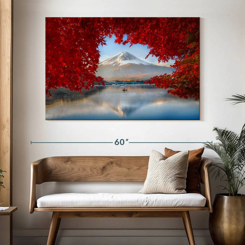 Lac Alvord près du mont Fuji, H 34 po x l 51 po