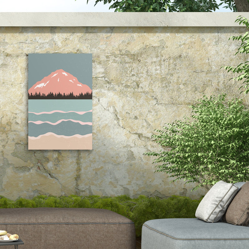 Toile d'extérieur Jay Stanley Minimal Mountains 3, H 22 po x l 32 po