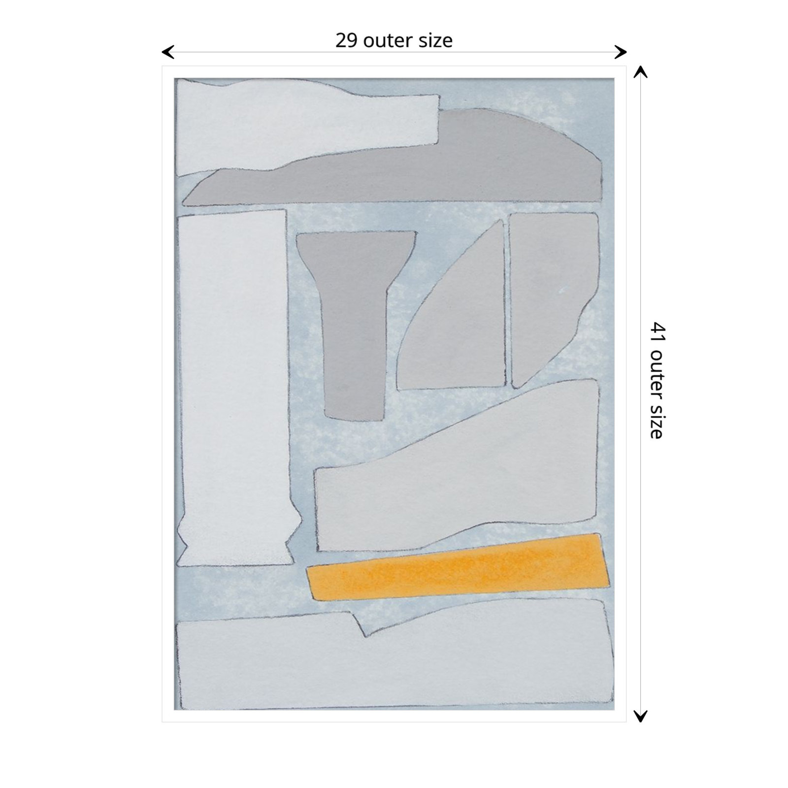 Femi "Elements of the Chateau II" Print, White, 41" H x 29" W x 1" D