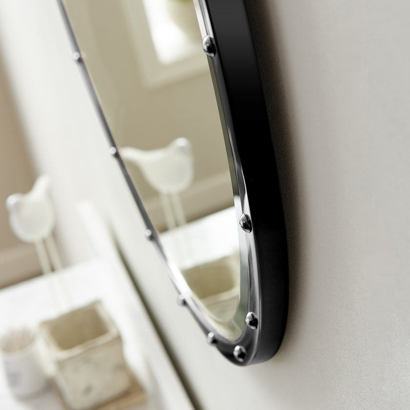 Miroir mural Cuneo, Noir mat