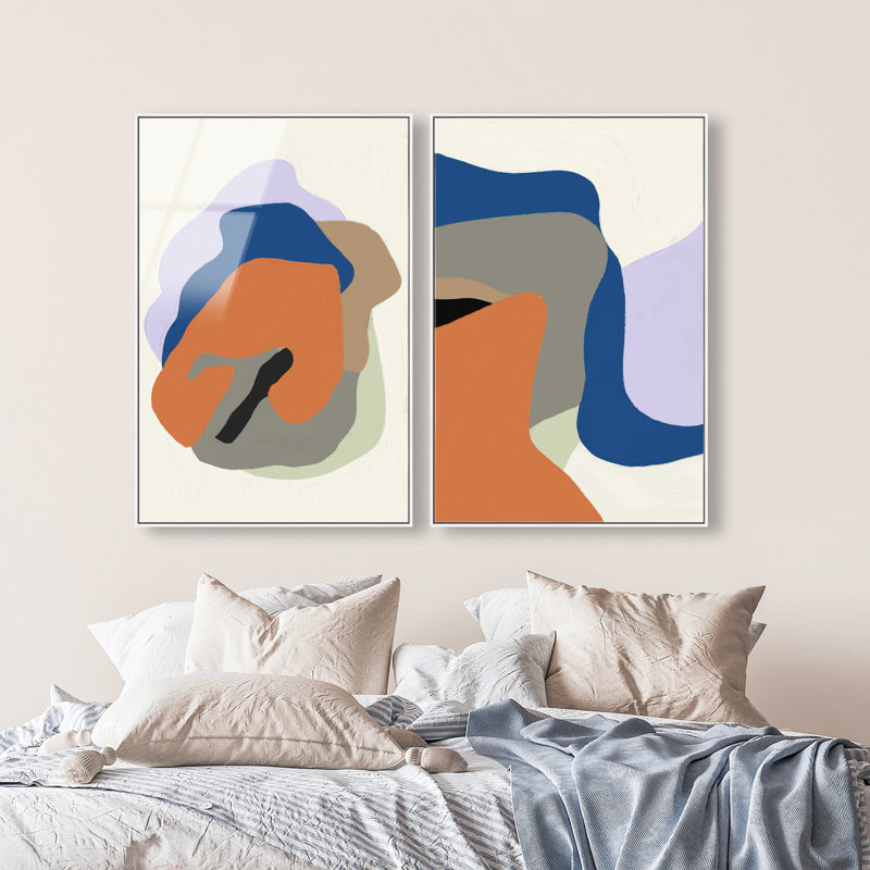 Together Set High-Gloss Frameless Acrylic Glass Wall Art Abstract Print by Oliver Gal, Ready to Hang, 10 x 15, 31"H x 46"W