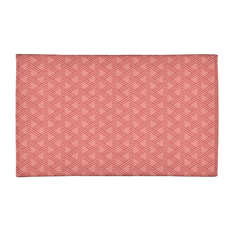Tapis géométrique cramoisi / rouge, Rectangle 4 pi x 6 pi
