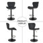 Tabouret de bar pivotant à hauteur réglable pour animaux de compagnie avec dossier, tissu technique résistant aux égratignures, repose-pieds et base en métal noir - Chaise de bar durable pour îlot de cuisine, bar de salle à manger, propriétaires d-1806675158-1797406736