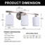 22 po Éclairage de meuble-lavabo cylindrique moderne en nickel 3 lumières pour salle de bain, chambre à coucher avec bras courbés et abat-jour en verre blanc laiteux