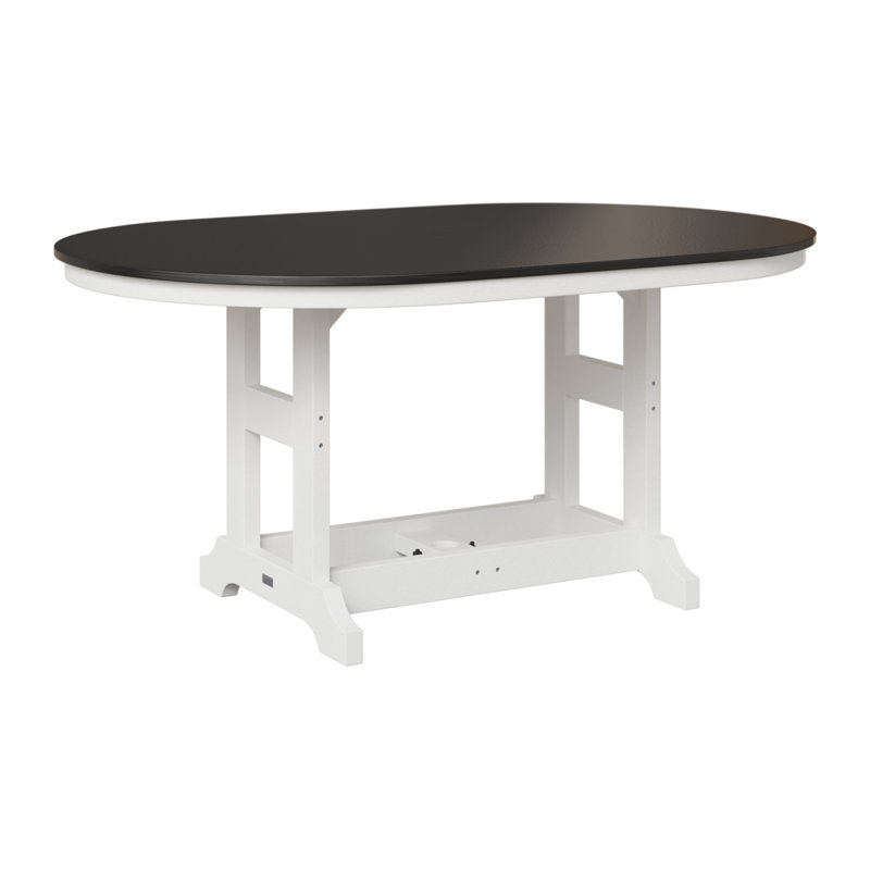 Table de salle à manger Berlin Classic, Blanc, Noir martelé