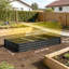 Lit de jardin surélevé galvanisé 8 x 4 x 1 pi, fond ouvert, noir-1786960972-1786960973
